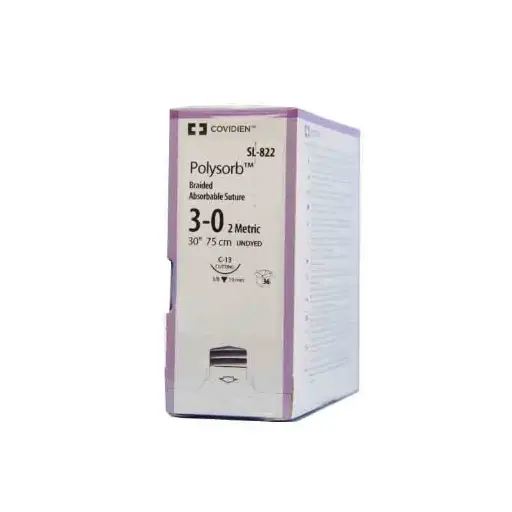 [SL636T] Fil de suture POLYSORB (R) 3-0 3-8C 19MM (36) 75CM - SL-636 -