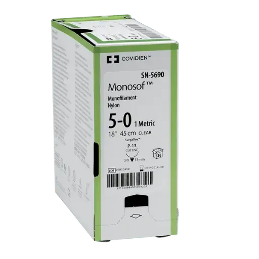 [SN5698P] Fil de suture MONOSOF 5-0 3-8C 13MM (36) 45CM - SN-5698 -