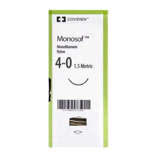 [SNC17ED] Fil de suture MONOSOF nylon (NR) 4-0 3-8C 19MM (36) 90CM - SB-644 -
