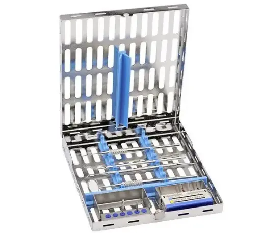 [182048] CASSETTE 18X6 5 INSTRUMENTS - BLEUE - NICHROMINOX