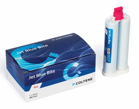[149-0570] JET BLUE BITE FAST cartouche 50 ml + 6 emb. roses + 6 emb. plats -6491- H.SCHEIN
